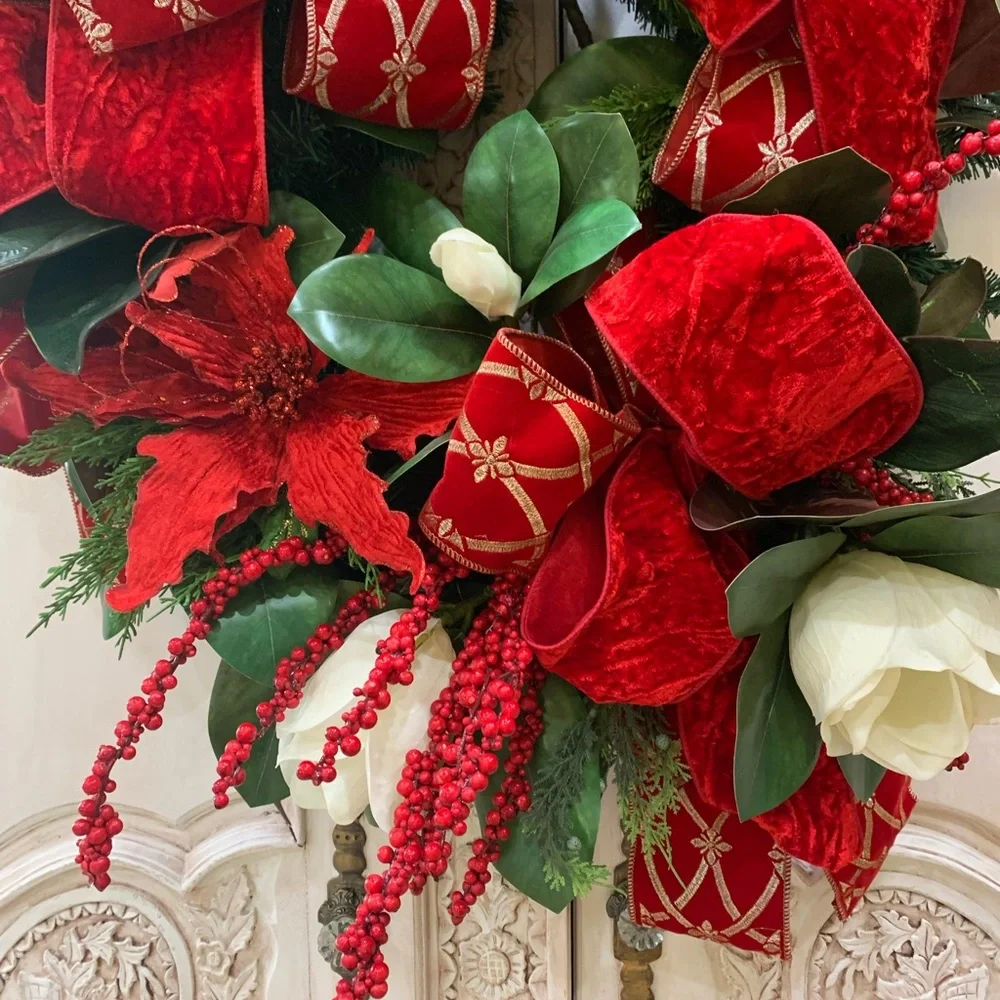 Magnolia Christmas Wreath. Purchase and get this beautiful BJ necklace free.